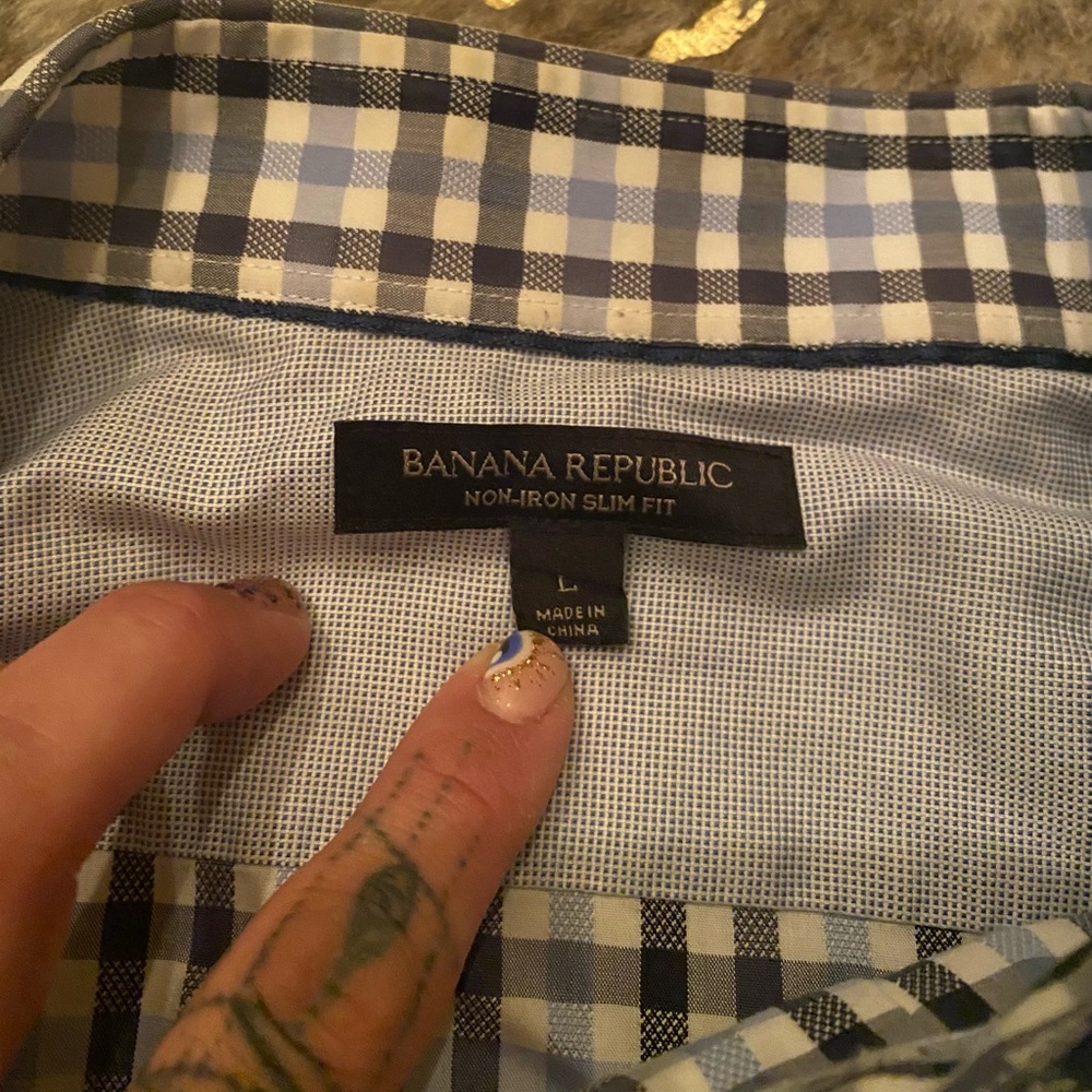 Banana Republic Pattern Button Down L